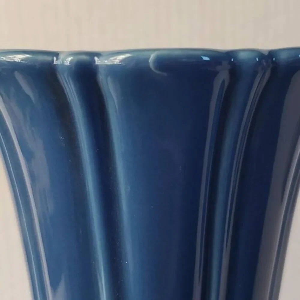 Fiestaware Fiesta Medium Flower Vase Holder Container CERAMIC Dish Lapis Blue
